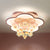Blossom Adult Kid Bedroom Ceiling Light Acrylic Modern LED Flushmount Light Fixture Pink 18" 2 Color Clearhalo 'Ceiling Lights' 'Close To Ceiling Lights' 'Close to ceiling' 'Flush mount' Lighting' 76624