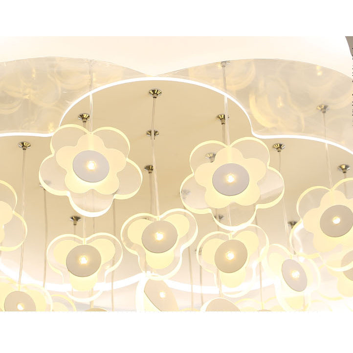 Blossom Adult Kid Bedroom Ceiling Light Acrylic Modern LED Flushmount Light Fixture Clearhalo 'Ceiling Lights' 'Close To Ceiling Lights' 'Close to ceiling' 'Flush mount' Lighting' 76625
