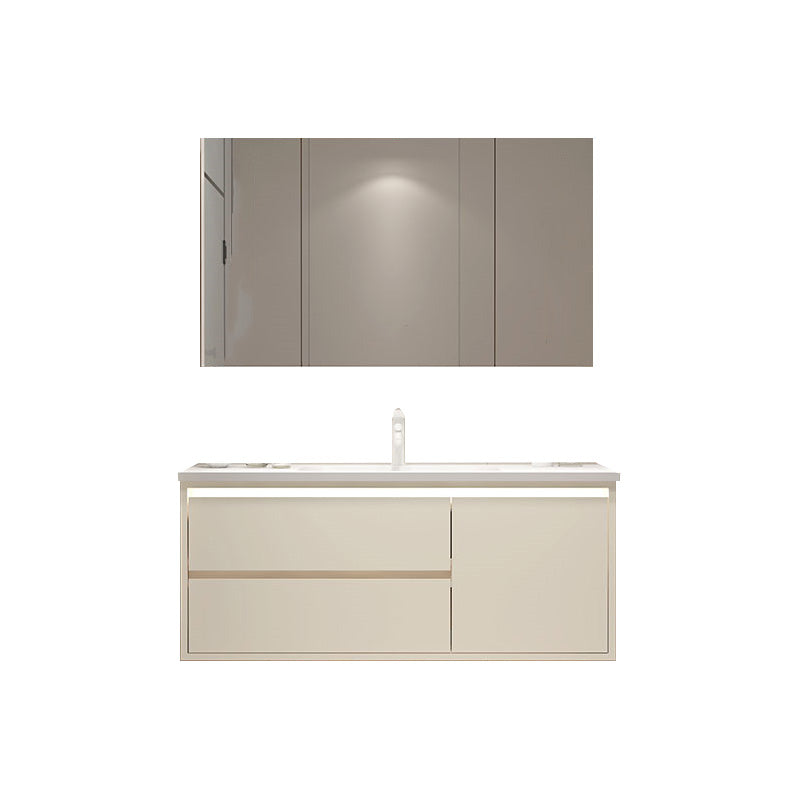 Wall Mount Wood Sink Vanity Modern Bathroom Vanity Set with Mirror Vanity & Faucet & Mirror Cabinet https: res.litfad.com site img item 2023 02 12 7667251 1200x1200.jpg Clearhalo 'Bathroom Remodel & Bathroom Fixtures' 'Bathroom Vanities' 'bathroom_vanities' 'Home Improvement' 'home_improvement' 'home_improvement_bathroom_vanities' 7667251
