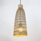 Hand-Worked Rattan Pendant Light Fixture Lodge Style 6"/8" W 1 Head Beige Ceiling Fixture for Restaurant Clearhalo 'Ceiling Lights' 'Pendant Lights' 'Pendants' Lighting' 767430