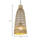 Hand-Worked Rattan Pendant Light Fixture Lodge Style 6"/8" W 1 Head Beige Ceiling Fixture for Restaurant Clearhalo 'Ceiling Lights' 'Pendant Lights' 'Pendants' Lighting' 767432