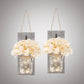 2 Pack White Flower Hanging Wall Light Clear Glass Shade String Light for Hallway Clearhalo 'Wall Lamps & Sconces' 'Wall Lights' Lighting' 767442