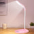 Blue/Pink/White USB Charging Desk Lamp Modern Style Touch-Sensitive Table Lamp for Reading Pink Clearhalo 'Desk Lamps' 'Lamps' Lighting' 767503