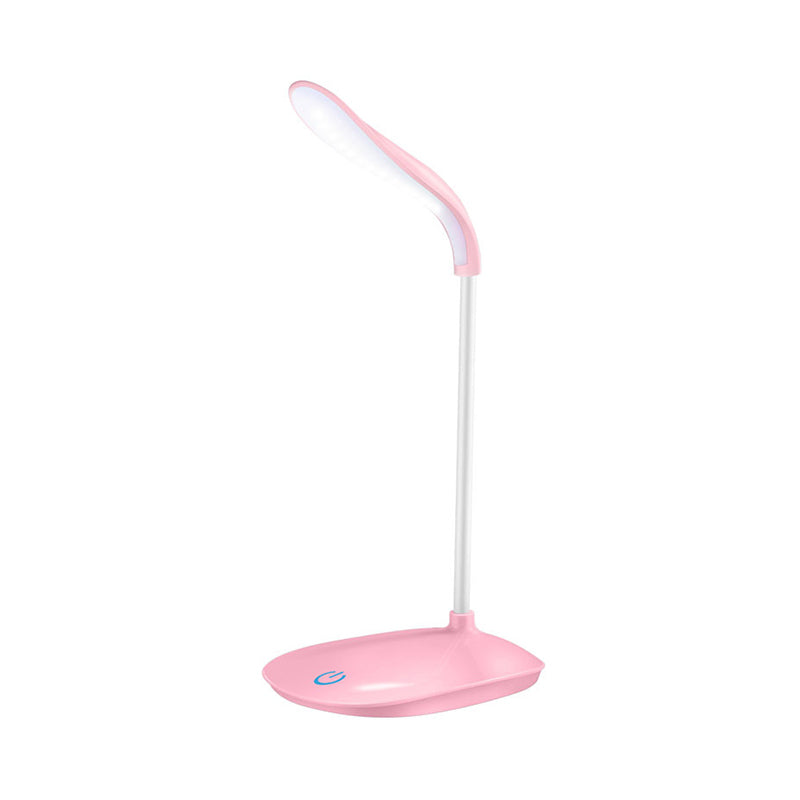 Blue/Pink/White USB Charging Desk Lamp Modern Style Touch-Sensitive Table Lamp for Reading Clearhalo 'Desk Lamps' 'Lamps' Lighting' 767505