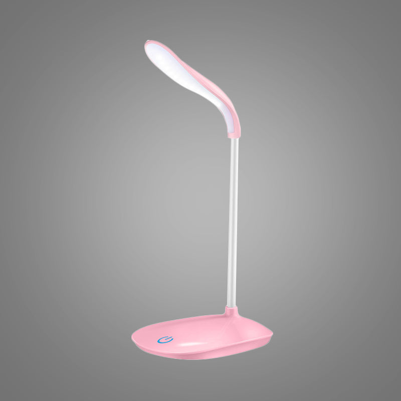 Blue/Pink/White USB Charging Desk Lamp Modern Style Touch-Sensitive Table Lamp for Reading Clearhalo 'Desk Lamps' 'Lamps' Lighting' 767506