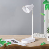 5-Level Dimmer LED Desk Lamp Touch Sensitive USB Charging Bell Shade Study Light in White White Clearhalo 'Desk Lamps' 'Lamps' Lighting' 767521