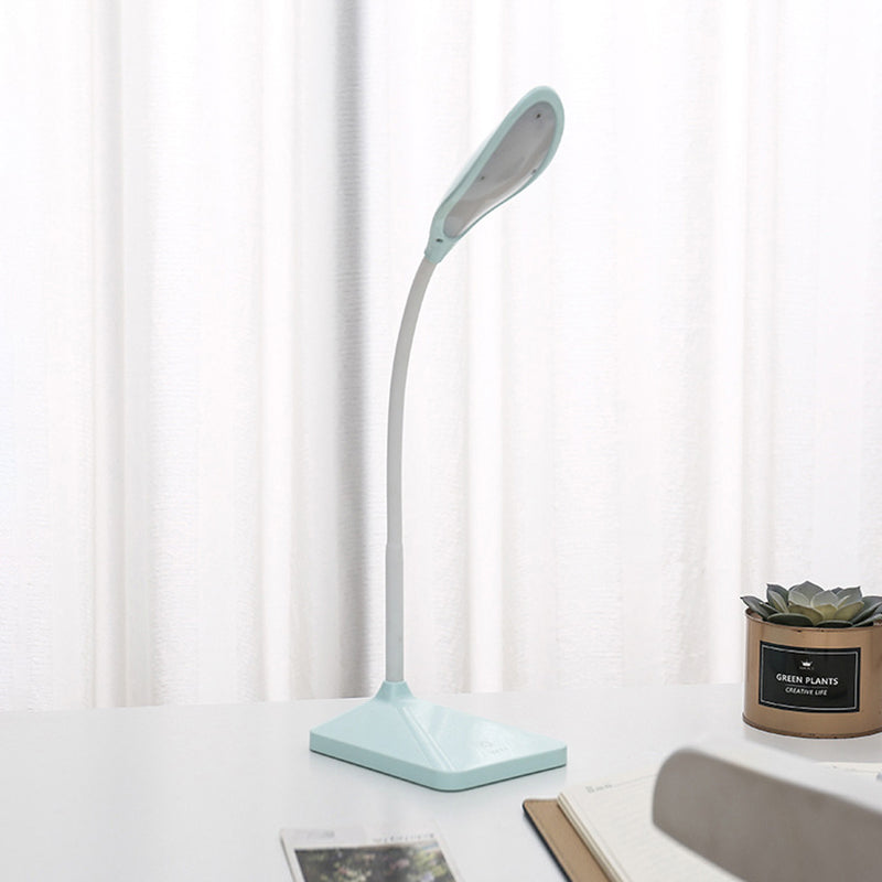Simple Design Study LED Desk Lamp Touch Control Rechargeable Bedside Reading Light in Blue/Pink/White Clearhalo 'Desk Lamps' 'Lamps' Lighting' 767526