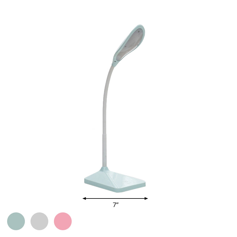 Simple Design Study LED Desk Lamp Touch Control Rechargeable Bedside Reading Light in Blue/Pink/White Clearhalo 'Desk Lamps' 'Lamps' Lighting' 767529