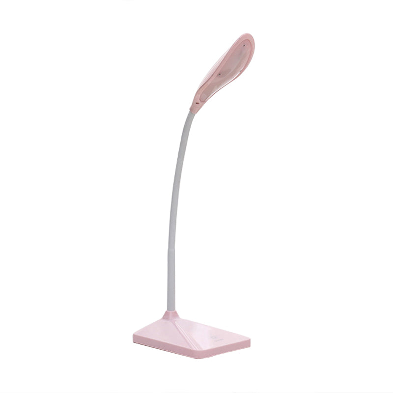 Simple Design Study LED Desk Lamp Touch Control Rechargeable Bedside Reading Light in Blue/Pink/White Clearhalo 'Desk Lamps' 'Lamps' Lighting' 767534