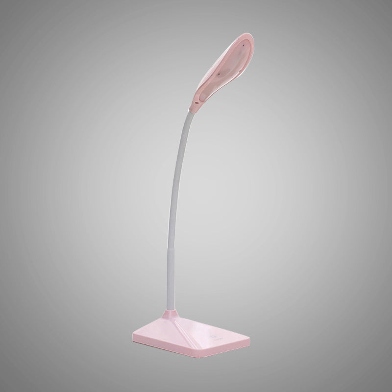 Simple Design Study LED Desk Lamp Touch Control Rechargeable Bedside Reading Light in Blue/Pink/White Clearhalo 'Desk Lamps' 'Lamps' Lighting' 767535