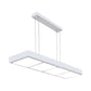 Rectangular Island Lamp Modern Metal 3/4/5 Lights Black/White Office Hanging Light in Warm/White Clearhalo 'Ceiling Lights' 'Island Lights' Lighting' 767634
