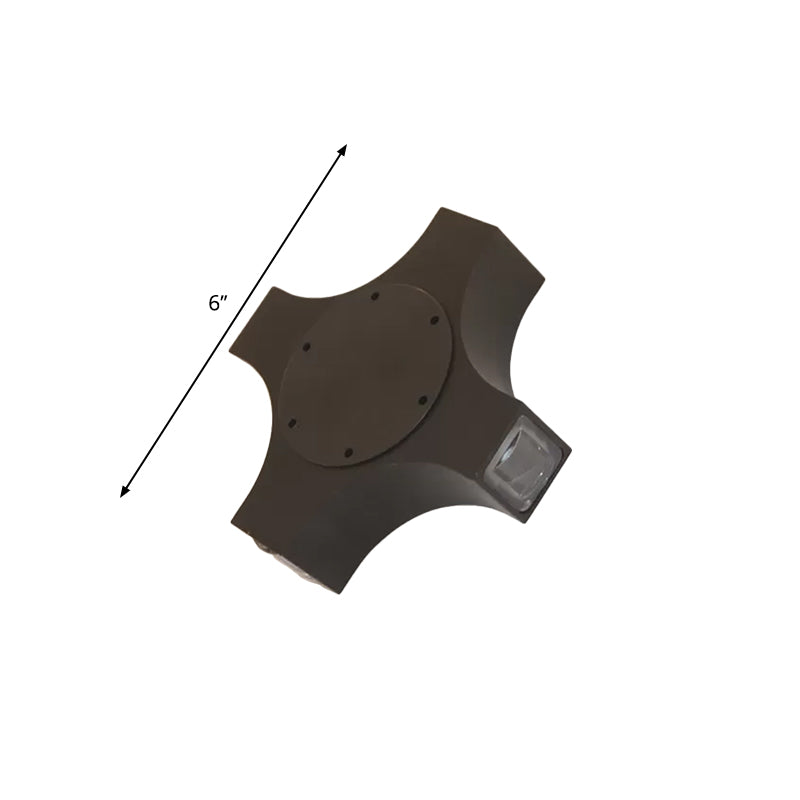 3/4 Lights Corridor Wall Light Sconce with Geometric Metallic Shade Black Finish Wall Lamp Clearhalo 'Cast Iron' 'Glass' 'Industrial' 'Modern wall lights' 'Modern' 'Tiffany' 'Traditional wall lights' 'Wall Lamps & Sconces' 'Wall Lights' Lighting' 767800