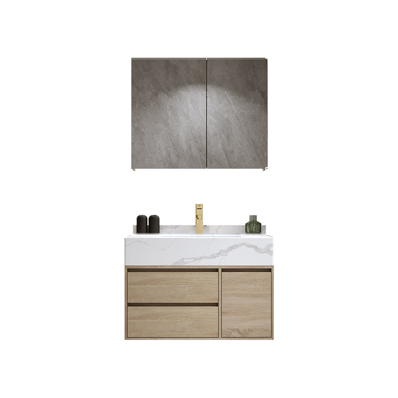 Modern Wall Mount Bathroom Vanity Set Wood Sink Vanity with Mirror Vanity & Faucet & Mirror Cabinet https: res.litfad.com site img item 2023 02 18 7678494 1200x1200.jpg Clearhalo 'Bathroom Remodel & Bathroom Fixtures' 'Bathroom Vanities' 'bathroom_vanities' 'Home Improvement' 'home_improvement' 'home_improvement_bathroom_vanities' 7678494