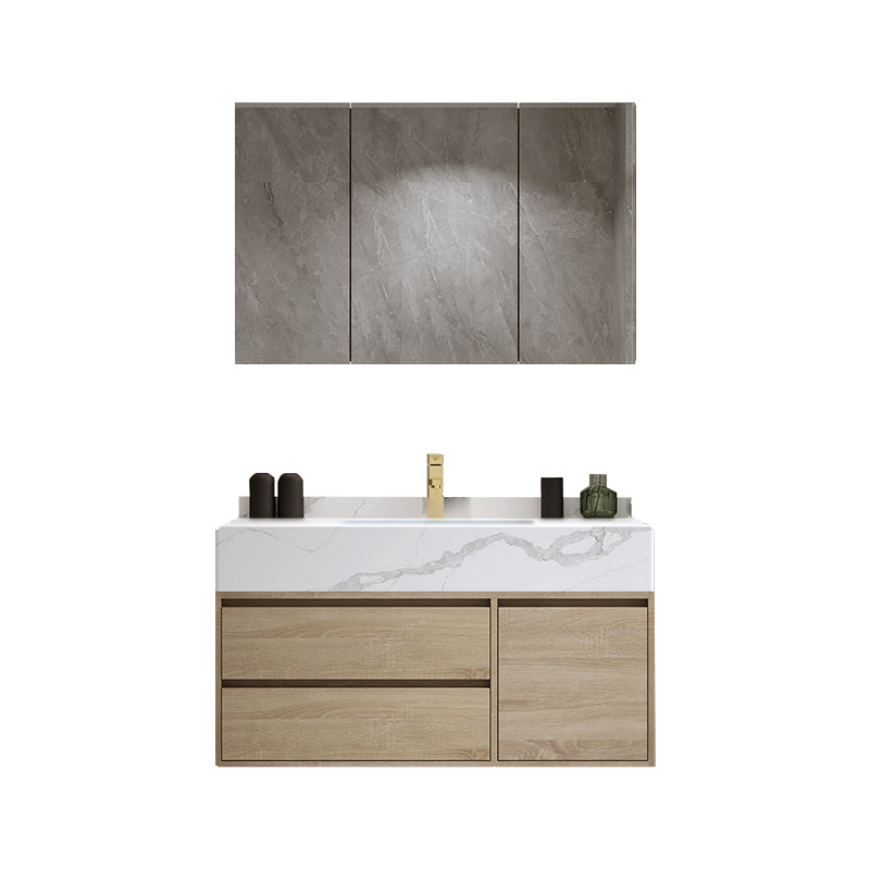 Modern Wall Mount Bathroom Vanity Set Wood Sink Vanity with Mirror Vanity & Faucet & Mirror Cabinet https: res.litfad.com site img item 2023 02 21 7678498 1200x1200.jpg Clearhalo 'Bathroom Remodel & Bathroom Fixtures' 'Bathroom Vanities' 'bathroom_vanities' 'Home Improvement' 'home_improvement' 'home_improvement_bathroom_vanities' 7678498