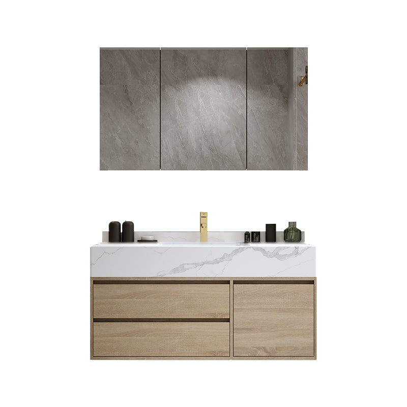 Modern Wall Mount Bathroom Vanity Set Wood Sink Vanity with Mirror Vanity & Faucet & Mirror Cabinet https: res.litfad.com site img item 2023 02 04 7678500 1200x1200.jpg Clearhalo 'Bathroom Remodel & Bathroom Fixtures' 'Bathroom Vanities' 'bathroom_vanities' 'Home Improvement' 'home_improvement' 'home_improvement_bathroom_vanities' 7678500