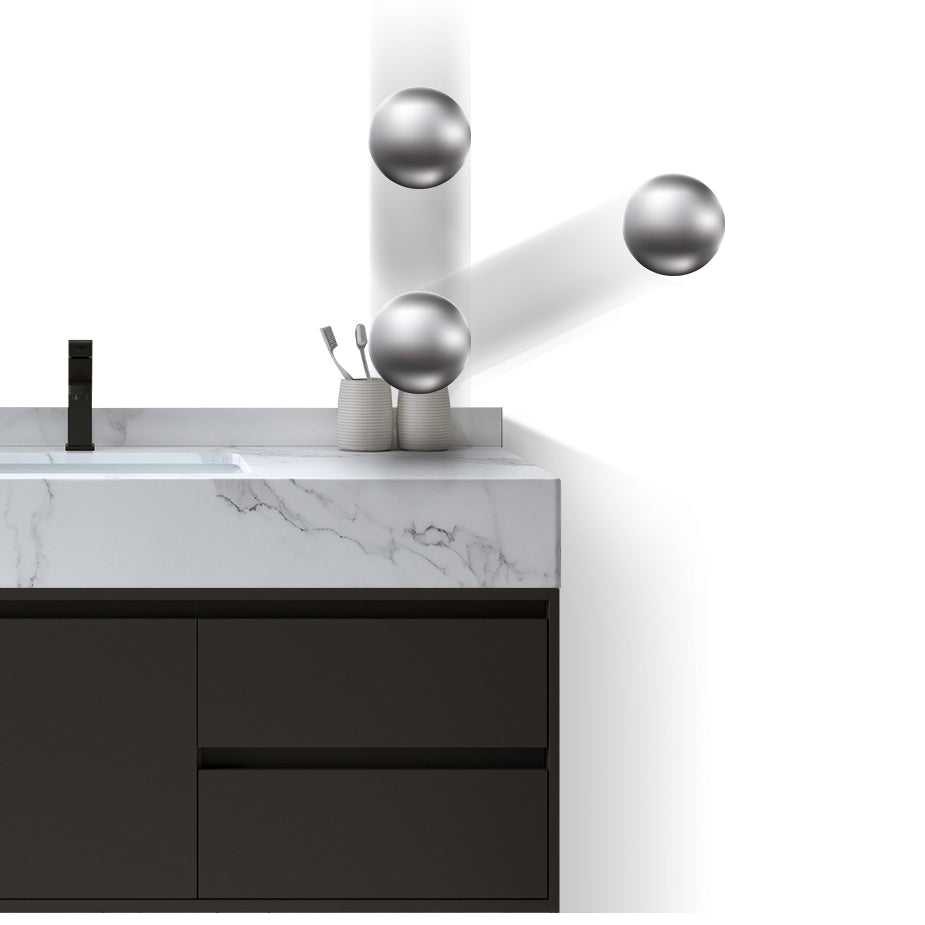 Modern Wall Mount Bathroom Sink Vanity Wood Sink Vanity with Mirror Clearhalo 'Bathroom Remodel & Bathroom Fixtures' 'Bathroom Vanities' 'bathroom_vanities' 'Home Improvement' 'home_improvement' 'home_improvement_bathroom_vanities' 7678527