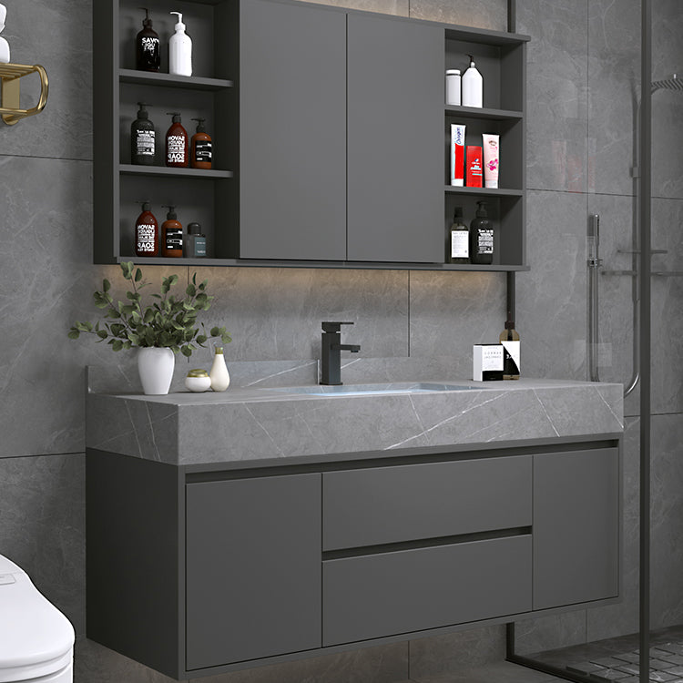 Modern Bathroom Vanity Set Wall Mount Faucet Included Bathroom Vanity Clearhalo 'Bathroom Remodel & Bathroom Fixtures' 'Bathroom Vanities' 'bathroom_vanities' 'Home Improvement' 'home_improvement' 'home_improvement_bathroom_vanities' 7678558