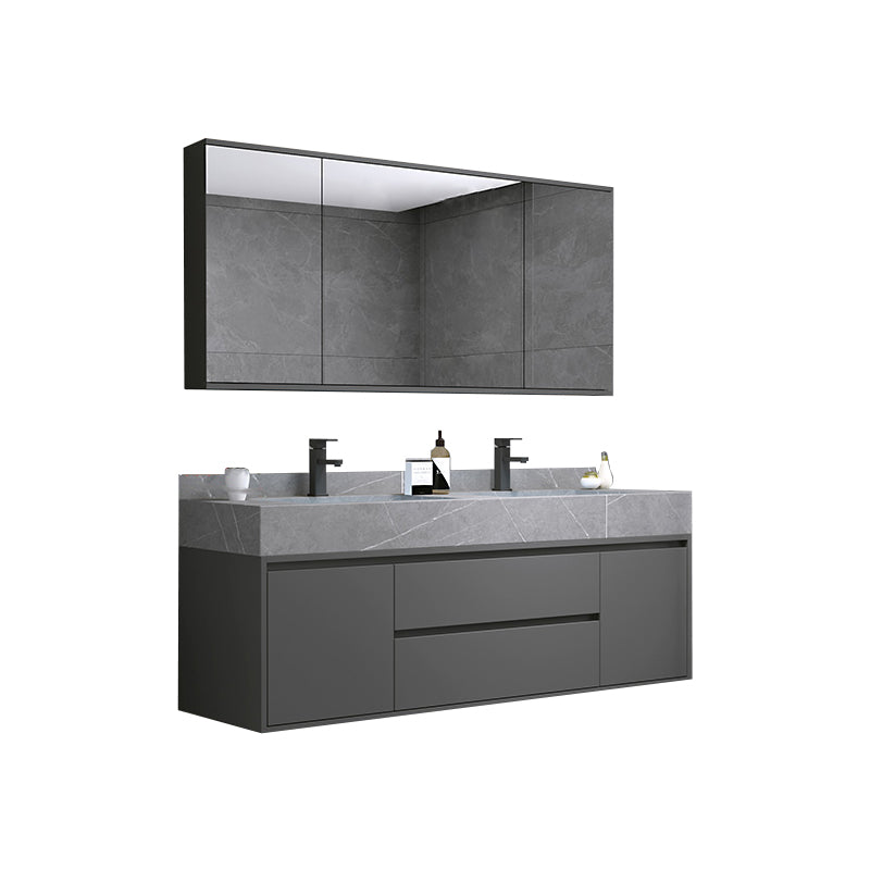 Modern Bathroom Vanity Set Wall Mount Faucet Included Bathroom Vanity Vanity & Faucet & Mirror Cabinet https: res.litfad.com site img item 2023 02 21 7678562 1200x1200.jpg Clearhalo 'Bathroom Remodel & Bathroom Fixtures' 'Bathroom Vanities' 'bathroom_vanities' 'Home Improvement' 'home_improvement' 'home_improvement_bathroom_vanities' 7678562