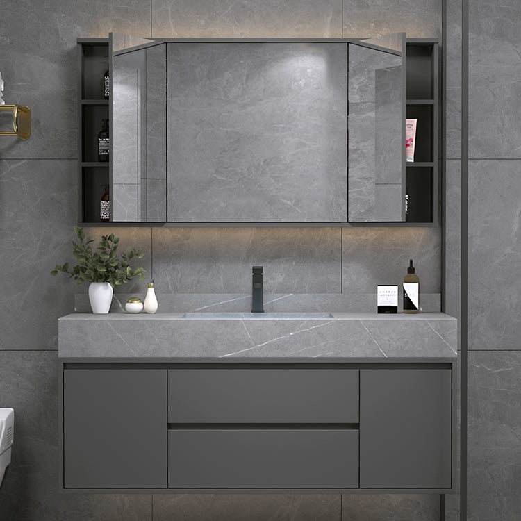Modern Bathroom Vanity Set Wall Mount Faucet Included Bathroom Vanity Clearhalo 'Bathroom Remodel & Bathroom Fixtures' 'Bathroom Vanities' 'bathroom_vanities' 'Home Improvement' 'home_improvement' 'home_improvement_bathroom_vanities' 7678563