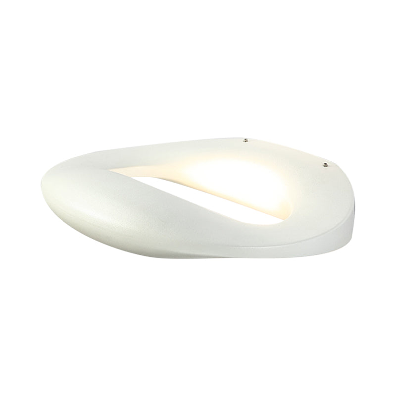 Black/White Smiling Face Wall Lamp Modernist Style LED Aluminum Sconce Lighting for Corridor Clearhalo 'Cast Iron' 'Glass' 'Industrial' 'Modern wall lights' 'Modern' 'Tiffany' 'Traditional wall lights' 'Wall Lamps & Sconces' 'Wall Lights' Lighting' 767861