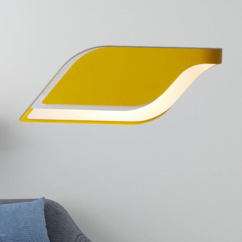 Leaf Wall Mounted Lamp Nordic Metal 1 Light Sconce Light Fixture in Yellow/Grey/Green Clearhalo 'Cast Iron' 'Glass' 'Industrial' 'Modern wall lights' 'Modern' 'Tiffany' 'Traditional wall lights' 'Wall Lamps & Sconces' 'Wall Lights' Lighting' 767868