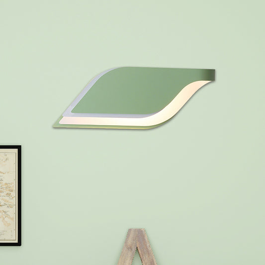 Leaf Wall Mounted Lamp Nordic Metal 1 Light Sconce Light Fixture in Yellow/Grey/Green Clearhalo 'Cast Iron' 'Glass' 'Industrial' 'Modern wall lights' 'Modern' 'Tiffany' 'Traditional wall lights' 'Wall Lamps & Sconces' 'Wall Lights' Lighting' 767880