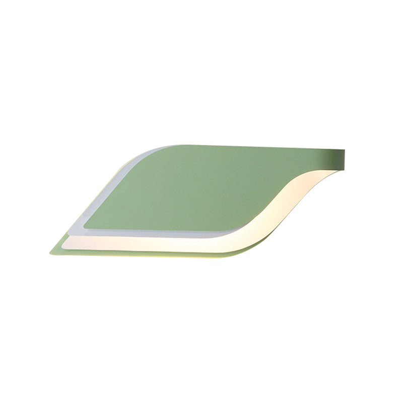 Leaf Wall Mounted Lamp Nordic Metal 1 Light Sconce Light Fixture in Yellow/Grey/Green Clearhalo 'Cast Iron' 'Glass' 'Industrial' 'Modern wall lights' 'Modern' 'Tiffany' 'Traditional wall lights' 'Wall Lamps & Sconces' 'Wall Lights' Lighting' 767882