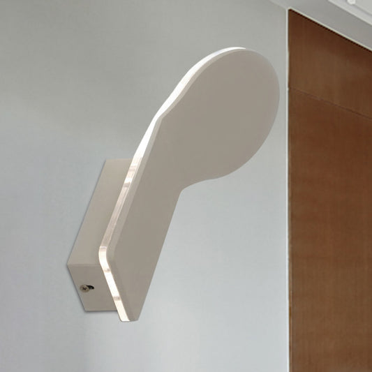 Bend Wall Light Sconce Modern Style Aluminum LED White Finish Wall Lamp in White/Natural/Warm Lighting White Clearhalo 'Cast Iron' 'Glass' 'Industrial' 'Modern wall lights' 'Modern' 'Tiffany' 'Traditional wall lights' 'Wall Lamps & Sconces' 'Wall Lights' Lighting' 767893