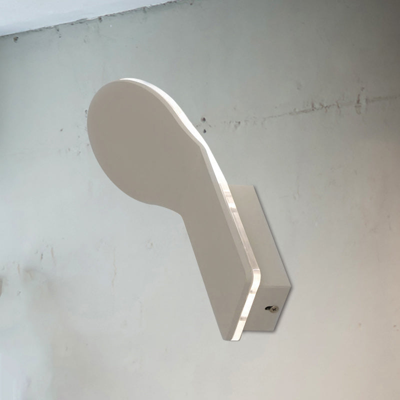 Bend Wall Light Sconce Modern Style Aluminum LED White Finish Wall Lamp ...