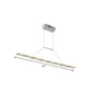 Linear Living Room Ceiling Light Acrylic LED Modern Hanging Pendant in Warm/White Light, 39"/47" Wide Clearhalo 'Ceiling Lights' 'Modern Pendants' 'Modern' 'Pendant Lights' 'Pendants' Lighting' 767932