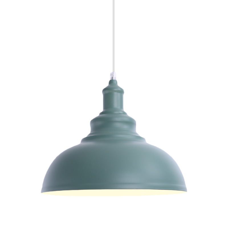 1 Bulb Bowl Hanging Fixture Industrial Stylish Pink/Yellow Metal Pendant Lamp for Living Room Clearhalo 'Ceiling Lights' 'Modern Pendants' 'Modern' 'Pendant Lights' 'Pendants' Lighting' 768091