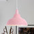 1 Bulb Bowl Hanging Fixture Industrial Stylish Pink/Yellow Metal Pendant Lamp for Living Room Pink Clearhalo 'Ceiling Lights' 'Modern Pendants' 'Modern' 'Pendant Lights' 'Pendants' Lighting' 768093