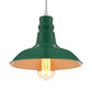 Vintage Barn Shade Pendant Lighting 1 Head Metallic Hanging Light with Adjustable Cord in Green Clearhalo 'Art Deco Pendants' 'Cast Iron' 'Ceiling Lights' 'Ceramic' 'Crystal' 'Industrial Pendants' 'Industrial' 'Metal' 'Middle Century Pendants' 'Pendant Lights' 'Pendants' 'Tiffany' Lighting' 768143