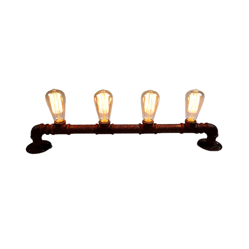 4 Bulbs Linear Wall Mount Light with Pipe Design Industrial Style Black/Bronze Wall Sconce for Kitchen Clearhalo 'Art deco wall lights' 'Cast Iron' 'Glass' 'Industrial wall lights' 'Industrial' 'Middle century wall lights' 'Modern' 'Rustic wall lights' 'Tiffany' 'Traditional wall lights' 'Wall Lamps & Sconces' 'Wall Lights' Lighting' 768218