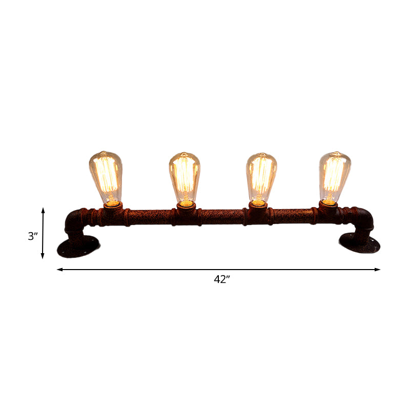4 Bulbs Linear Wall Mount Light with Pipe Design Industrial Style Black/Bronze Wall Sconce for Kitchen Clearhalo 'Art deco wall lights' 'Cast Iron' 'Glass' 'Industrial wall lights' 'Industrial' 'Middle century wall lights' 'Modern' 'Rustic wall lights' 'Tiffany' 'Traditional wall lights' 'Wall Lamps & Sconces' 'Wall Lights' Lighting' 768219