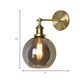 1 Light Bubble Shade Sconce Light Vintage Brass Smoked Glass Wall Lamp for Coffee Shop Clearhalo 'Art deco wall lights' 'Cast Iron' 'Glass' 'Industrial wall lights' 'Industrial' 'Middle century wall lights' 'Modern' 'Rustic wall lights' 'Tiffany' 'Traditional wall lights' 'Wall Lamps & Sconces' 'Wall Lights' Lighting' 768339