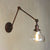 Clear Glass Pear Shade Wall Sconce Antique 1 Light Living Room Lighting Fixture in Rustic Copper Weathered Copper Clearhalo 'Art deco wall lights' 'Cast Iron' 'Glass' 'Industrial wall lights' 'Industrial' 'Middle century wall lights' 'Modern' 'Rustic wall lights' 'Tiffany' 'Traditional wall lights' 'Wall Lamps & Sconces' 'Wall Lights' Lighting' 768360