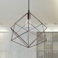 Industrial Polyhedron Pendant Lamp 1 Head Metallic Hanging Ceiling Light in Dark Rust/Aged Silver for Restaurant Rust Clearhalo 'Art Deco Pendants' 'Cast Iron' 'Ceiling Lights' 'Ceramic' 'Crystal' 'Industrial Pendants' 'Industrial' 'Metal' 'Middle Century Pendants' 'Pendant Lights' 'Pendants' 'Tiffany' Lighting' 768683