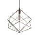 Industrial Polyhedron Pendant Lamp 1 Head Metallic Hanging Ceiling Light in Dark Rust/Aged Silver for Restaurant Clearhalo 'Art Deco Pendants' 'Cast Iron' 'Ceiling Lights' 'Ceramic' 'Crystal' 'Industrial Pendants' 'Industrial' 'Metal' 'Middle Century Pendants' 'Pendant Lights' 'Pendants' 'Tiffany' Lighting' 768686