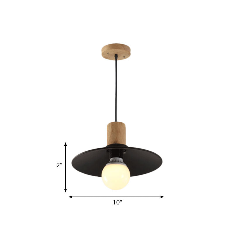 Black Cone/Saucer Shade Ceiling Pendant Contemporary Metallic 1 Head Living Room Pendant Lamp Clearhalo 'Art Deco Pendants' 'Black' 'Cast Iron' 'Ceiling Lights' 'Ceramic' 'Crystal' 'Industrial Pendants' 'Industrial' 'Metal' 'Middle Century Pendants' 'Pendant Lights' 'Pendants' 'Rustic Pendants' 'Tiffany' Lighting' 768934