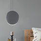 6"/8" Wide Round Pendant Ceiling Light Nordic Metal LED Black/White/Grey Hanging Lamp in Warm/White Light Clearhalo 'Ceiling Lights' 'Modern Pendants' 'Modern' 'Pendant Lights' 'Pendants' Lighting' 769127