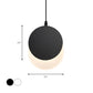 Post Modern LED Pendant Hanging Lamp Black/White Rotatable Crescent Drop Light with Acrylic Shade in Warm/White Light, 7"/11"W Clearhalo 'Ceiling Lights' 'Modern Pendants' 'Modern' 'Pendant Lights' 'Pendants' Lighting' 769137