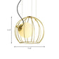 Gold Dome Wire Cage Pendant Lighting Metal Simple Style 1 Light Dining Room Hanging Ceiling Light Clearhalo 'Ceiling Lights' 'Modern Pendants' 'Modern' 'Pendant Lights' 'Pendants' Lighting' 769155