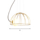 Gold Dome Wire Cage Pendant Lighting Metal Simple Style 1 Light Dining Room Hanging Ceiling Light Clearhalo 'Ceiling Lights' 'Modern Pendants' 'Modern' 'Pendant Lights' 'Pendants' Lighting' 769160