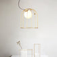 Gold Dome Wire Cage Pendant Lighting Metal Simple Style 1 Light Dining Room Hanging Ceiling Light Clearhalo 'Ceiling Lights' 'Modern Pendants' 'Modern' 'Pendant Lights' 'Pendants' Lighting' 769163
