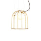 Gold Dome Wire Cage Pendant Lighting Metal Simple Style 1 Light Dining Room Hanging Ceiling Light Clearhalo 'Ceiling Lights' 'Modern Pendants' 'Modern' 'Pendant Lights' 'Pendants' Lighting' 769164