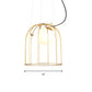 Gold Dome Wire Cage Pendant Lighting Metal Simple Style 1 Light Dining Room Hanging Ceiling Light Clearhalo 'Ceiling Lights' 'Modern Pendants' 'Modern' 'Pendant Lights' 'Pendants' Lighting' 769165