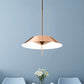 Black/White/Gold Half Conical Hanging Pendant Light Simple LED Iron Suspension Light in Warm/White Light Rose Gold Clearhalo 'Ceiling Lights' 'Modern Pendants' 'Modern' 'Pendant Lights' 'Pendants' Lighting' 769184