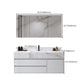Wall Mount Bathroom Vanity Set Wood Modern Sink Vanity with Mirror Clearhalo 'Bathroom Remodel & Bathroom Fixtures' 'Bathroom Vanities' 'bathroom_vanities' 'Home Improvement' 'home_improvement' 'home_improvement_bathroom_vanities' 7692317