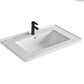 Single Modern Bath Vanity Wall Mount Metal Base Rectangular Bathroom Vanity Clearhalo 'Bathroom Remodel & Bathroom Fixtures' 'Bathroom Vanities' 'bathroom_vanities' 'Home Improvement' 'home_improvement' 'home_improvement_bathroom_vanities' 7692328